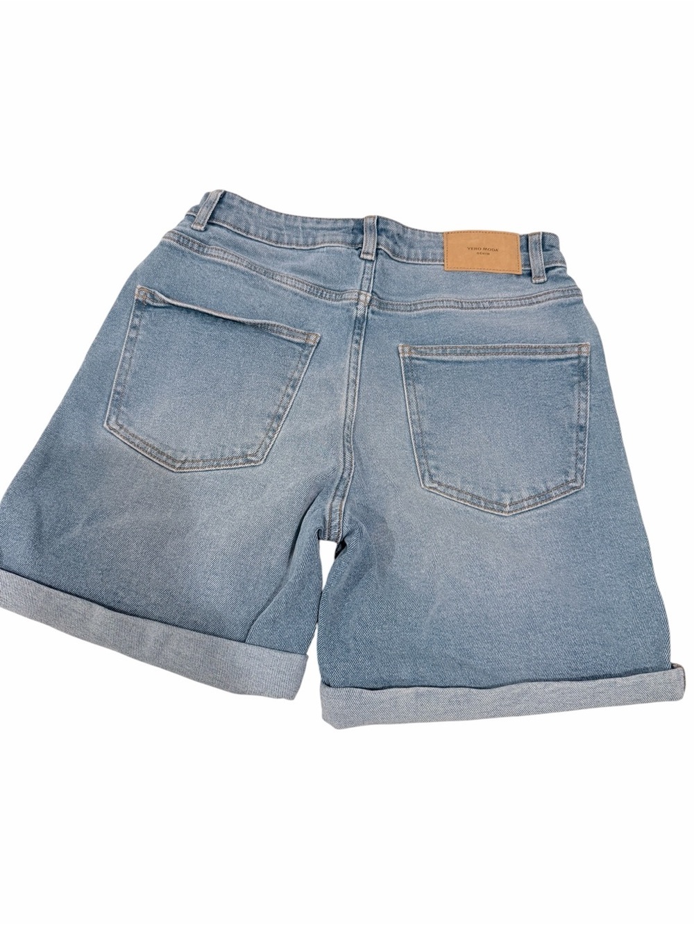 Vero Moda Light Blue Rolled Hem Denim Shorts - Picture 6 of 11